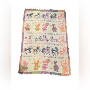 Vintage Pastel Baby or Children’s Blanket
